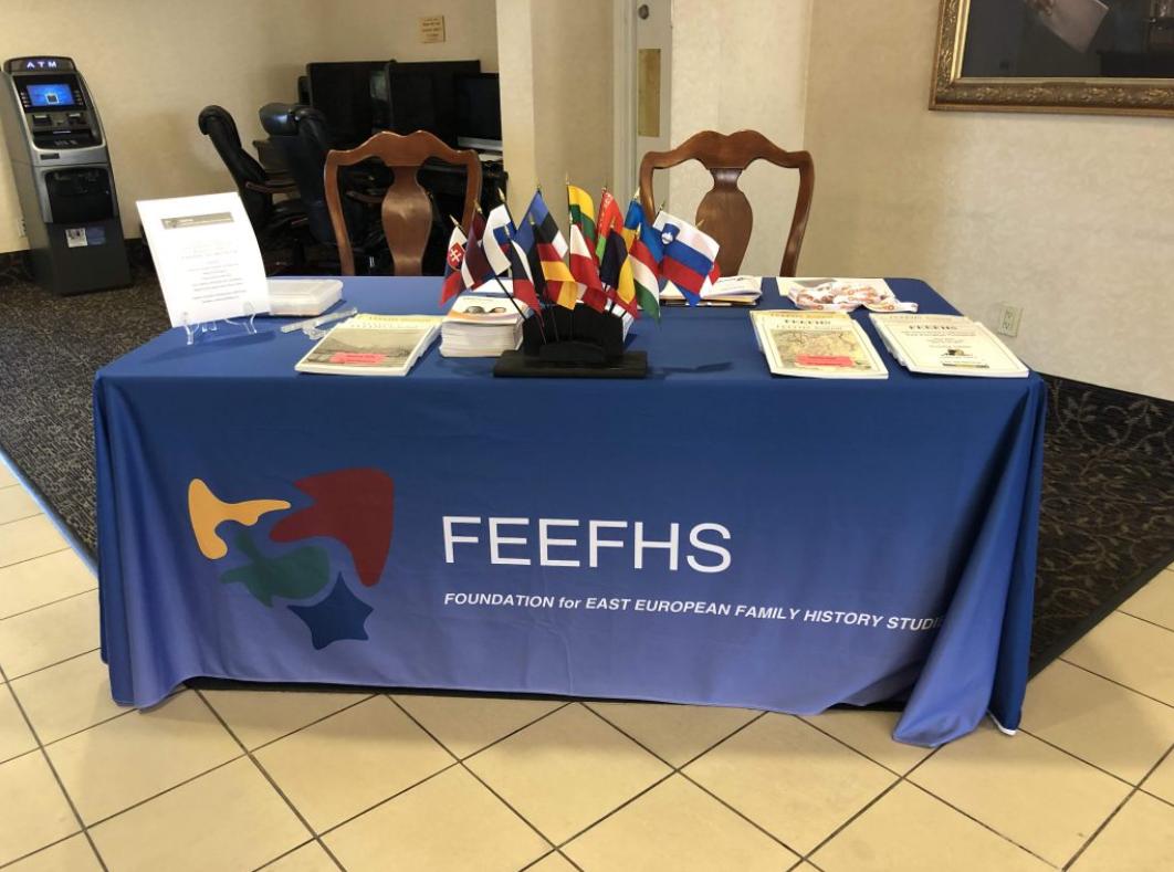 Conference table in hotel lobby