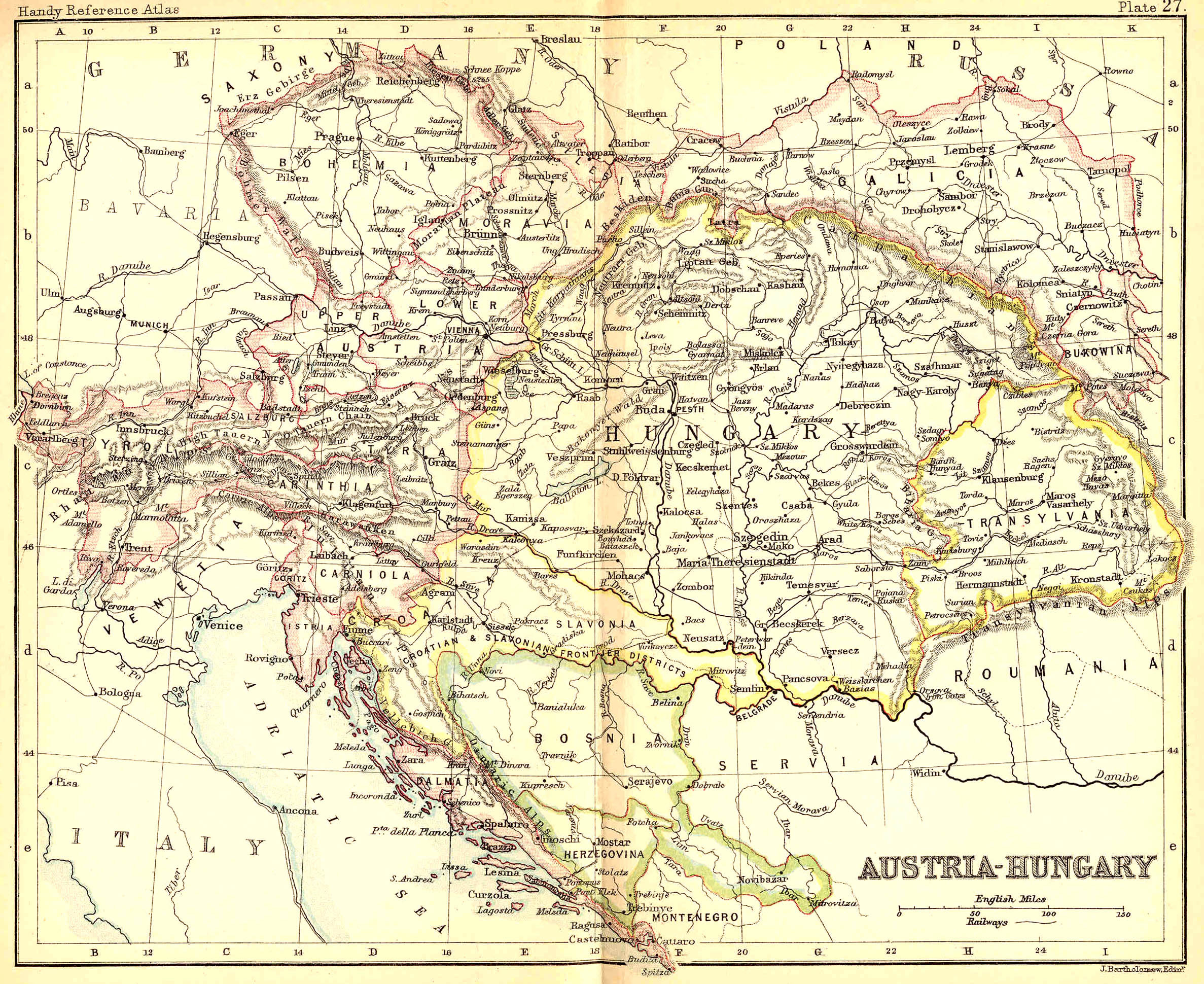 Hungary Austria Border Map Austria Hungary 1887 | Feefhs