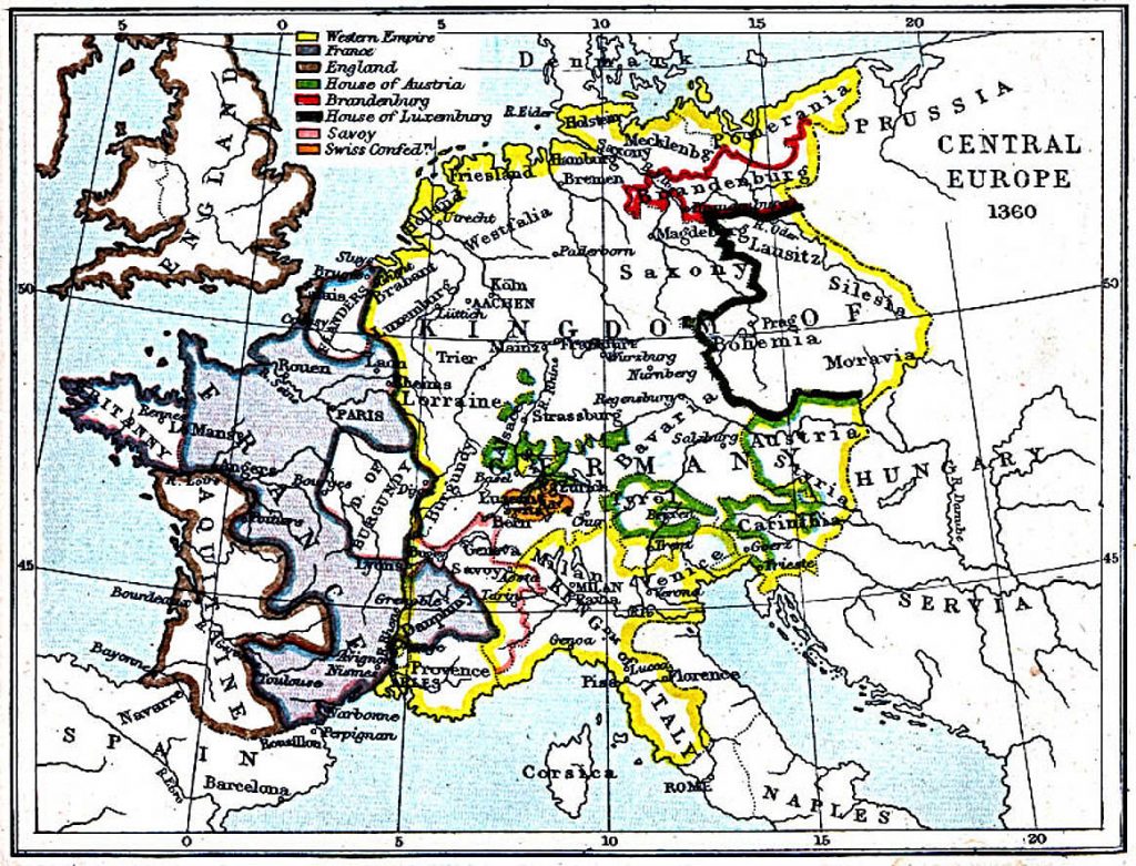 Central Europe in 1360