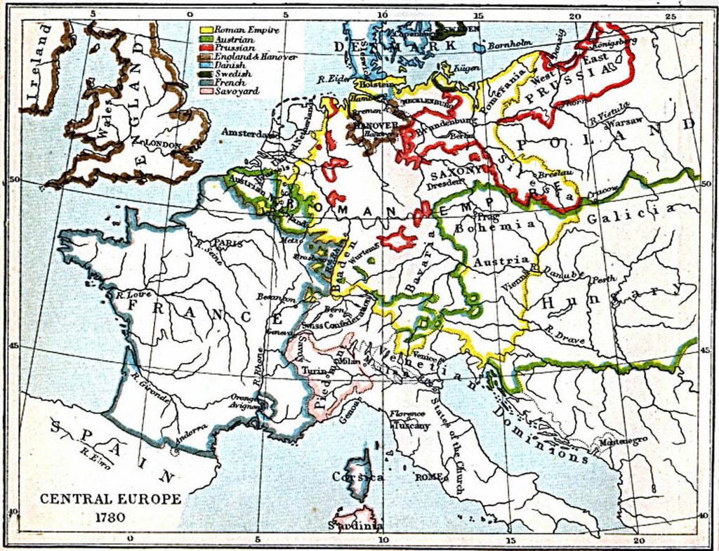 Central Europe in 1780