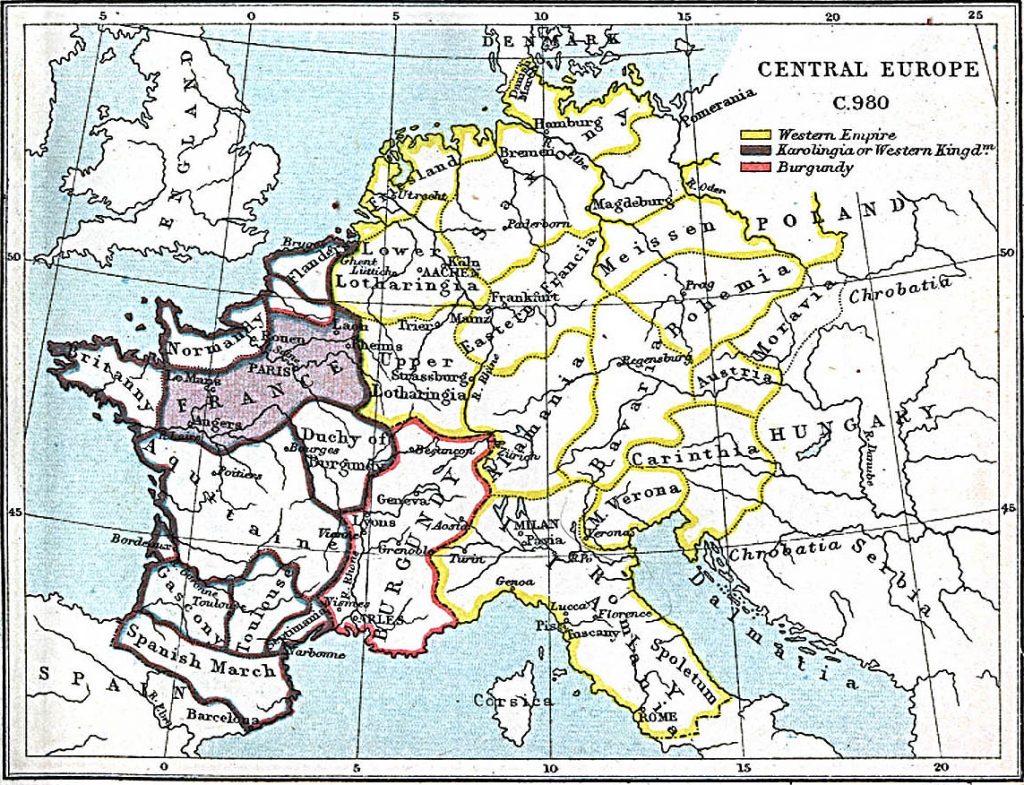 Central Europe in 980