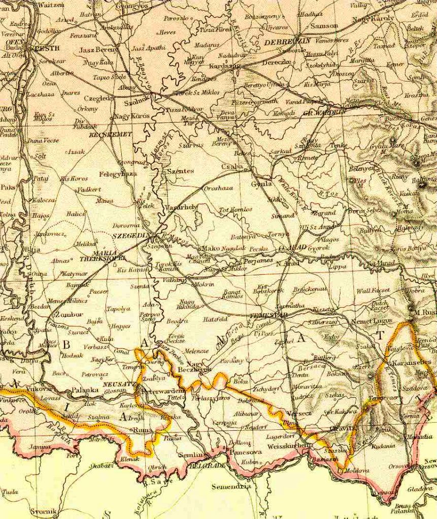 Central Hungary, Banat Region 1882