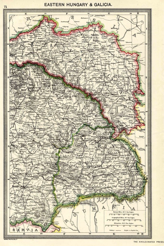 From Harmsworth Atlas and Gazetteer, London, 1909, Scale: 1:2,800,000Download the Hi Res Map and view the Gazetteer