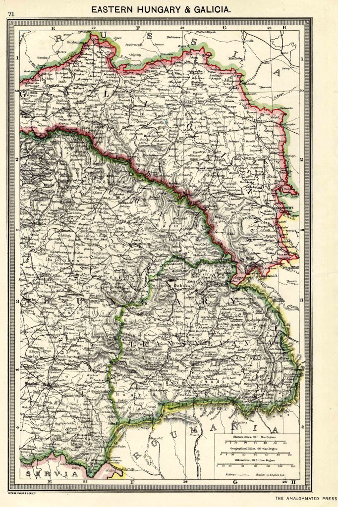 Eastern Hungary and Galicia 1908 - High Resolution