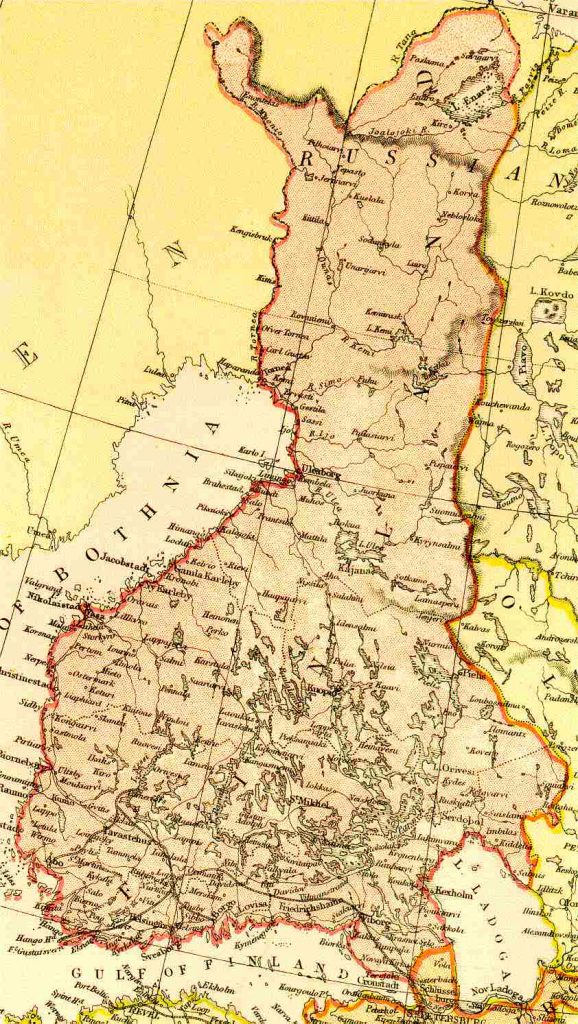 From Blackie & Sons Atlas (Edinburgh, 1882), Scale: 1:1,800,000 (or one inch = about 28 miles) 