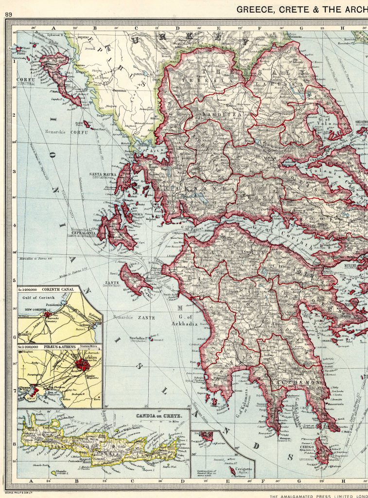 Greece West 1908 - High Resolution