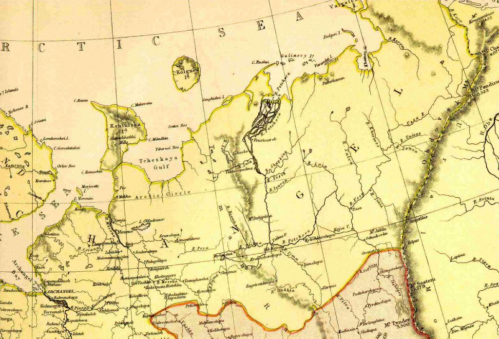 From Blackie & Sons Atlas (Edinburgh, 1882), Scale: 1:6,100,000 (or one inch equals about 96 miles)